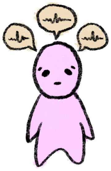 Figure repeating the same explanation in speech bubbles